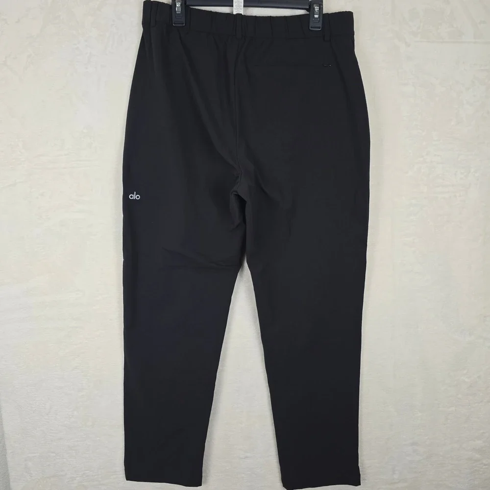 Alo Yoga Mens Co-Op Cropped Tech Trouser Black M5134R Tapered Pants Size Large